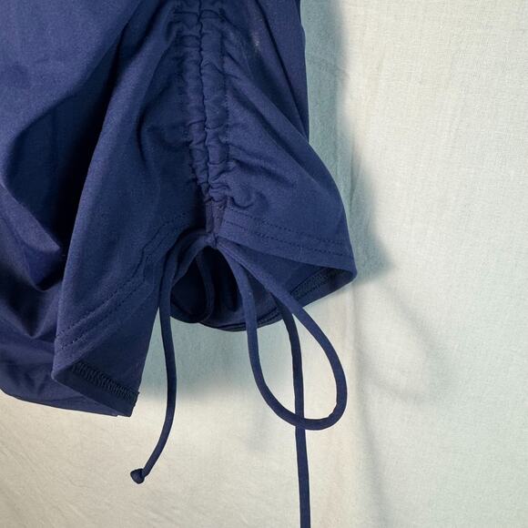 Lands End Tankini Swimsuit 16L/16 Navy Blue - Picture 6 of 8